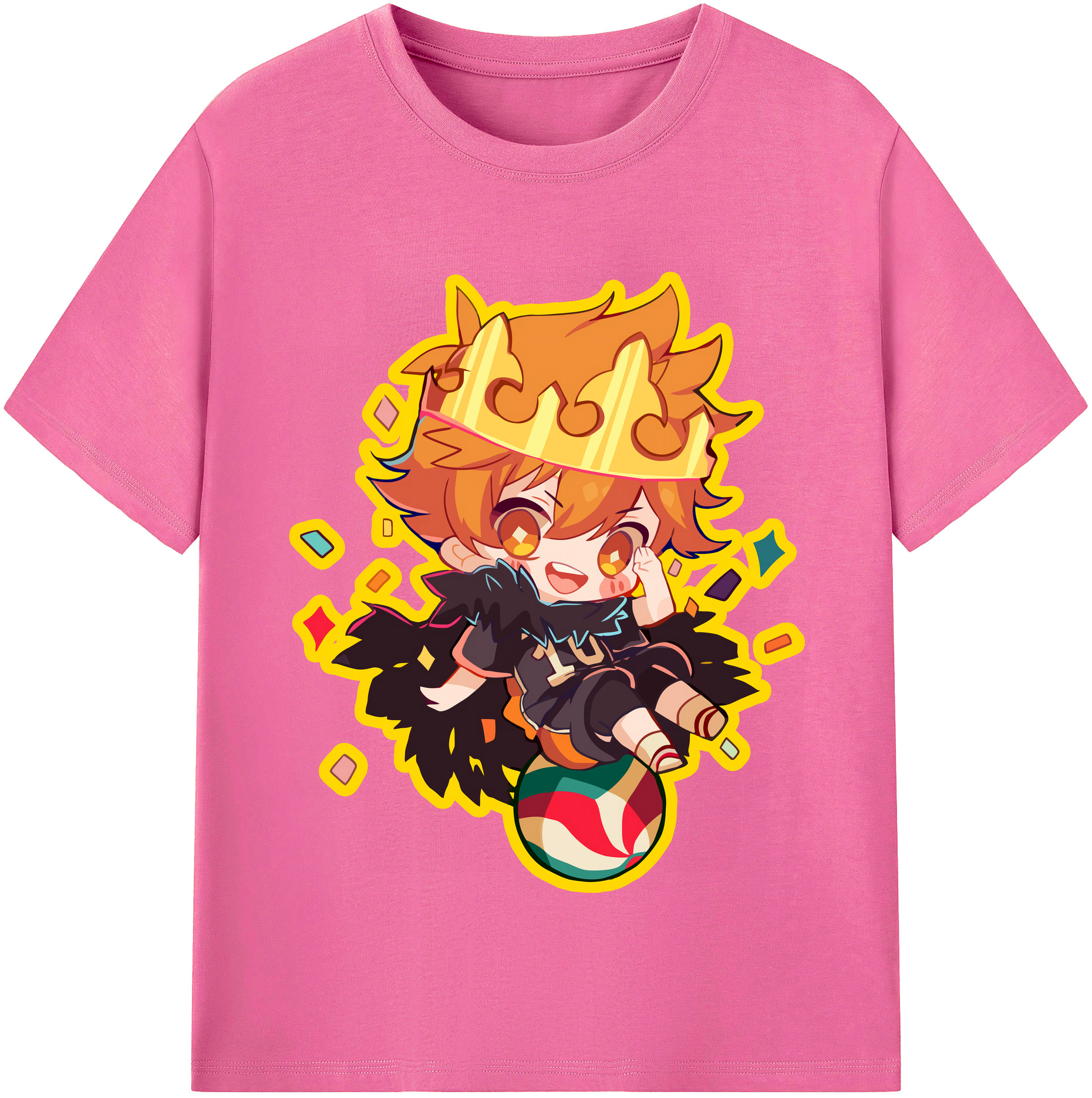 （画像用） ハイキュー!! Haikyu!! レディースカジュアルプリントTシャツ（綿100％）